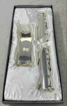 Load image into Gallery viewer, Silver-Tone Floral Personalized Baby Birth Certificate Holder With Stand
