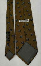 Load image into Gallery viewer, Giorgio Armani Cravatte Mens Brown Geometric Print Silk Designer Tie
