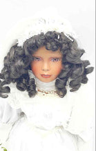 Load image into Gallery viewer, American Classics Collection White Wedding Gown Curly Hair Porcelain Bride Doll

