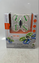 Load image into Gallery viewer, Sharper Image White Green Glow Stunt Remote Control Quadcopter Drone Not Tested
