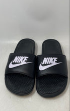 Load image into Gallery viewer, Nike Mens Benassi 343880-090 Black White Slip-On Slide Sandals Size 12
