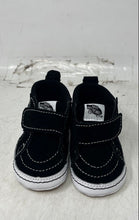 Load image into Gallery viewer, Vans Kids Sk8-Hi Crib White Black Hook And Loop Low Top Sneaker Shoes Size 3
