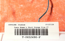 Load image into Gallery viewer, Guess Womens Orange 5-Pocket Design Belt Loops Button Front Cut-Off Shorts Sz 27
