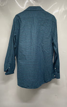 Load image into Gallery viewer, Tommy Hilfiger Mens Blue Plaid Long Sleeve Collared Slim Fit Dress Shirt Size L
