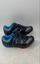 Load image into Gallery viewer, Flywheel Fly Fierce Womens Black Gray Blue Leather Cycling Shoes Size 36

