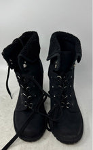 Load image into Gallery viewer, Torrid Womens Black Round Toe Lace-Up Block High Heels Combat Boots Size 7.5 W
