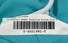 Load image into Gallery viewer, Express Womens Portofino Turquoise Long Sleeve Two Pocket Button-Up Shirt Size S
