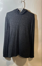 Load image into Gallery viewer, Express Mens Black Marled Print Knit Long Sleeve Pullover Hoodie Size Medium
