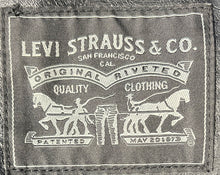 Load image into Gallery viewer, Levi's Mens Black Long Sleeve Button Front Bomber Jacket Size XL
