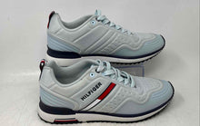 Load image into Gallery viewer, Tommy Hilfiger Mens Vion White Light Blue Red Lace-Up Sneaker Shoes Size 8.5
