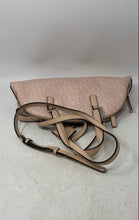 Load image into Gallery viewer, Calvin Klein Womens Peach Monogram Print Zipper Top Handle Crossbody Handbag
