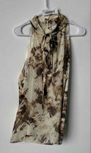 Load image into Gallery viewer, Calvin Klein Womens Multicolor Tie-Dye Print Sleeveless Tie Blouse Top Size XL
