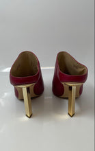 Load image into Gallery viewer, Michael Kors Womens Halle Red Leather Pointed Toe Mule Heels Size 9.5 M
