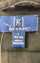 Load image into Gallery viewer, George Mens Black Denim Long Sleeve Collared Pockets Button Front Jacket Size L
