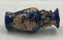 Load image into Gallery viewer, Blue Gold Floral Fine Porcelain Collectibles Home Decorative Japanese Vase
