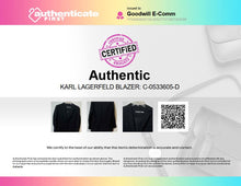 Load image into Gallery viewer, Authentic Karl Lagerfeld Paris Womens Black Blazer No Size Pit To Pit 18&#39;&#39;
