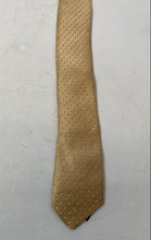 Load image into Gallery viewer, Pronto Uomo Mens Gold-Tone Printed Silk Keeper Loop Pointed Tie One Size
