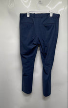 Load image into Gallery viewer, Perry Ellis Portfolio Mens Blue Plaid Flat Front Pockets Dress Pants Size 34/30

