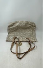 Load image into Gallery viewer, Michael Kors Womens Jet Set Travel Beige Monogram Double Handle Tote Handbag

