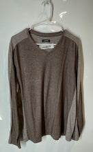 Load image into Gallery viewer, Alfani Mens Brown Long Sleeve V-Neck Pullover T-Shirt Size Large
