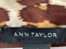 Load image into Gallery viewer, Ann Taylor Womens Brown Animal Print Long Sleeve Button-Up Shirt Size LP
