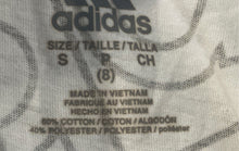 Load image into Gallery viewer, Adidas Kids White Black Printed Short Sleeve Crew Neck Pullover T-Shirt Size S
