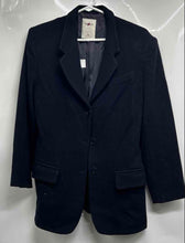 Load image into Gallery viewer, Vertigo Womens Dark Blue Long Sleeve Notch Lapel Three-Button Blazer Size M
