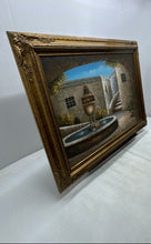 Load image into Gallery viewer, Mediterranean Courtyard Water Fountain By W. Adam Signed Framed Oil Painting
