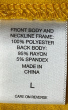 Load image into Gallery viewer, 7 Avenue Design Studio New York &amp; Company Womens Yellow Blouse Top Size L
