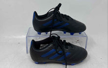 Load image into Gallery viewer, Adidas Kids Goletto VIII Firm Ground Black Blue Soccer Cleats Size 11K
