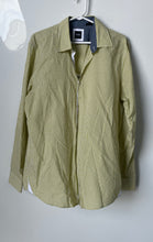 Load image into Gallery viewer, Boss Hugo Boss Mens Green White Long Sleeve Regular Fit Button-Up Shirt Size L
