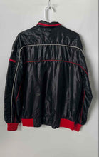Load image into Gallery viewer, Fila Mens Black Red Long Sleeve Regular Fit Full-Zip Windbreaker Jacket Size L
