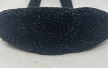Load image into Gallery viewer, Paris Charlet Womens Black Beaded Double Handle Mini Shoulder Handbag
