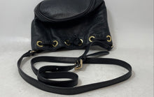 Load image into Gallery viewer, Michael Kors Womens Black Leather Adjustable Strap Drawstring Crossbody Bag
