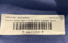 Load image into Gallery viewer, Psycho Bunny Mens Blue Pima Cotton Short Sleeve Spread Collar Polo Shirt Size 6
