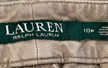 Load image into Gallery viewer, Lauren Ralph Lauren Womens Dark Khaki Pockets Regular Fit Trouser Pants Size 10P

