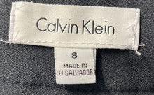 Load image into Gallery viewer, Calvin Klein Womens Blue Flat Front Slash Pockets Straight Leg Dress Pants Sz 8
