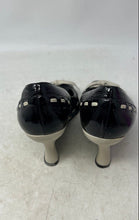 Load image into Gallery viewer, Penny Loves Kenny Womens Black White Leather Peep Toe Wedge Pump Heels Size 9 M
