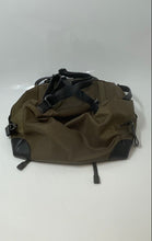 Load image into Gallery viewer, Vince Camuto Womens Olive Green Black Leather Trim Magnetic Flap Charm Backpack
