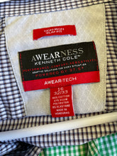 Load image into Gallery viewer, Kenneth Cole Awearness Mens White Black Check Slim Fit Dress Shirt Size 16 32/33
