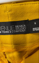 Load image into Gallery viewer, Seventh Avenue New York &amp; Company Womens Yellow Skinny Leg Trouser Pants Size 6
