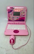 Load image into Gallery viewer, Pink Portable Bilingual Learning Laptop Educational Toy For Kids Not Tested
