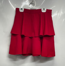 Load image into Gallery viewer, Zara Basic Womens Red Front Ruffle Layers Back Zipper Short Mini Skirt Size XS
