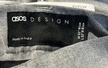 Load image into Gallery viewer, Asos Mens Gray Slash Pockets Flat Front Belt Loops Dress Pants Size W32x32L
