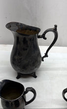 Load image into Gallery viewer, Vintage Mixed Variety Pieces Of Silver Tone Home &amp; Kitchenware Tea Set

