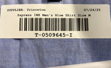 Load image into Gallery viewer, Express 1MX Mens Blue Long Sleeve Collared Dress Shirts Size Medium 15-15.5
