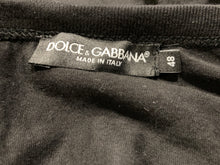 Load image into Gallery viewer, Authentic Dolce &amp; Gabbana Womens Black Cotton Graphic T-Shirt Size EU 48 Stained
