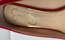 Load image into Gallery viewer, Jessica Simpson Womens Parisah Red Slip-On Stiletto Pump Heels Size 6M
