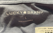 Load image into Gallery viewer, Lucky Brand Womens Light Blue Short Sleeve Crew Neck Graphic T-Shirt Size L
