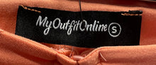 Load image into Gallery viewer, My Outfit Online Womens Peach Ruched Long Bodycon Dress Size Small
